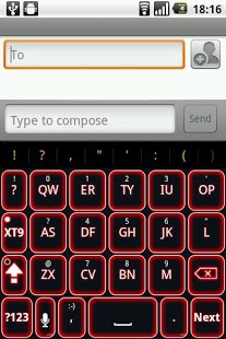 Glow Legacy Red Keyboard Skin截图3