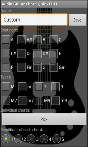 Audio Guitar Chord Quiz - FREE截图2