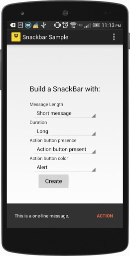 Snackbar Sample截图2