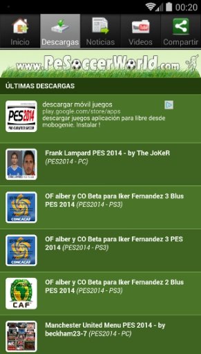 PES 2014-PES 2013: Descargas..截图3