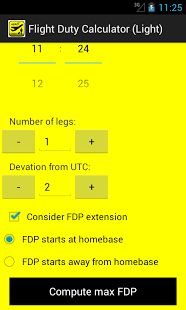 Flight Duty Calculator (Light)截图2