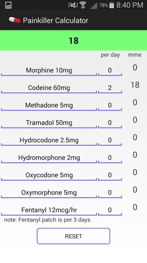 Painkiller Calculator截图4