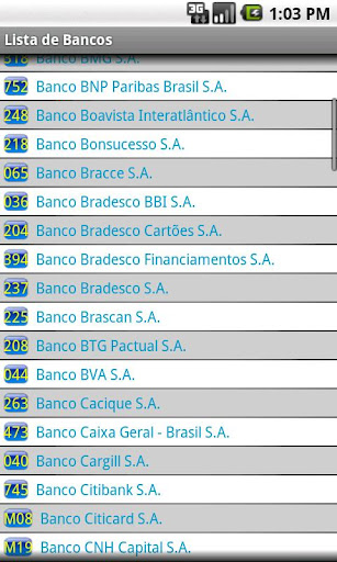 Lista de Bancos截图1