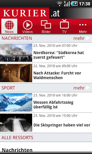 KURIER.at截图1