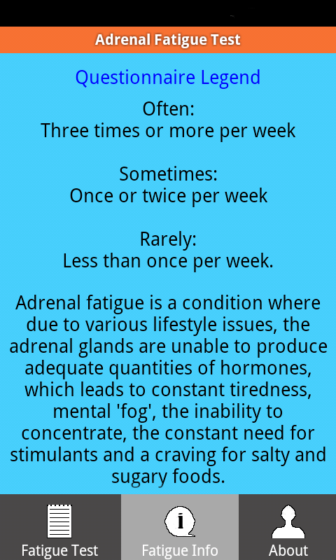 Adrenal Fatigue Test App截图3