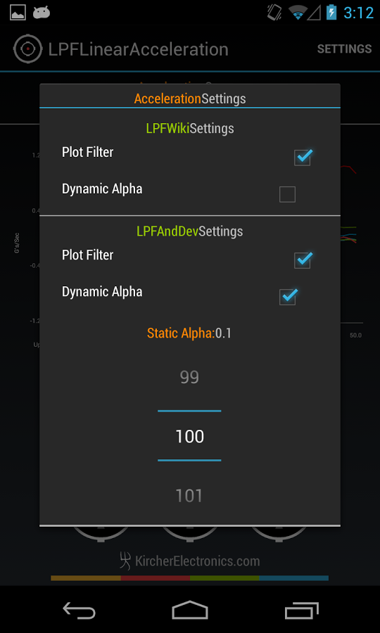 Low Pass Linear Acceleration截图5