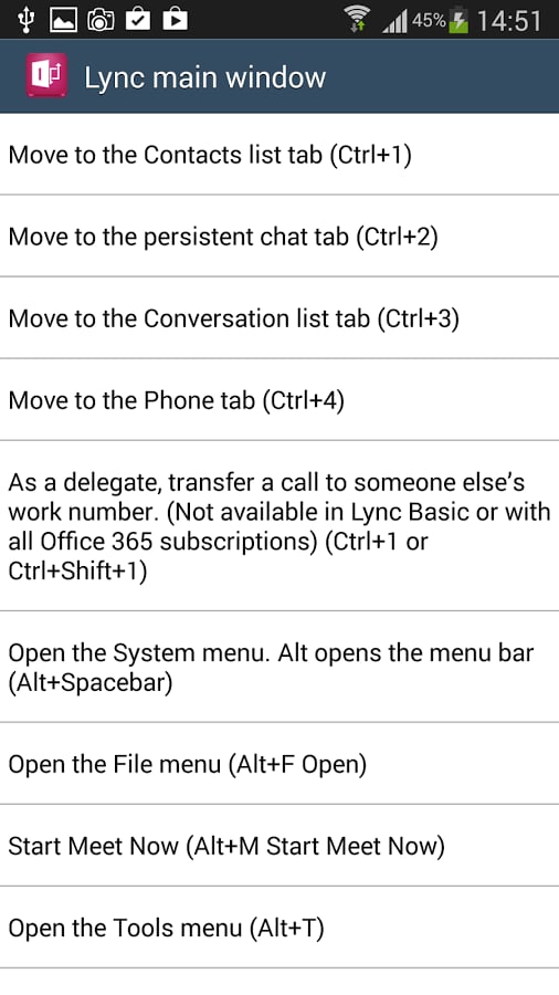 Lync InfoPath 365 shortc...截图2