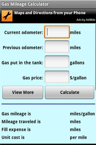 Gas Mileage Calculator截图1