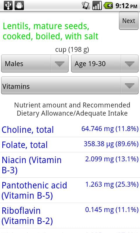 Nutrition Info App截图8