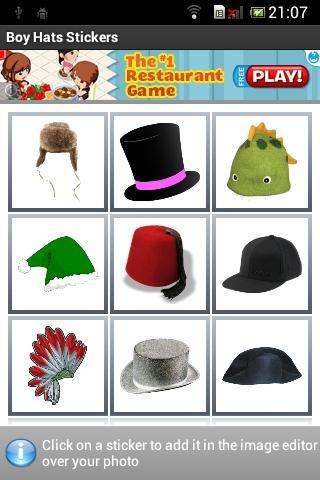 Boy Hats Stickers截图1