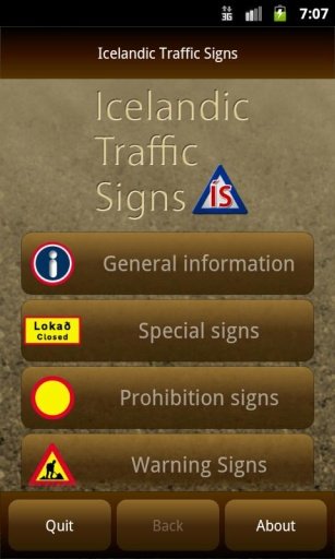 Icelandic Traffic Signs截图3