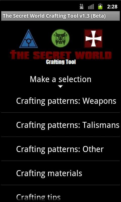 The Secret World Crafting Tool截图1