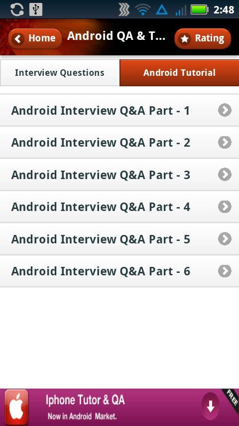 Android Tutor & Interview FAQ截图6