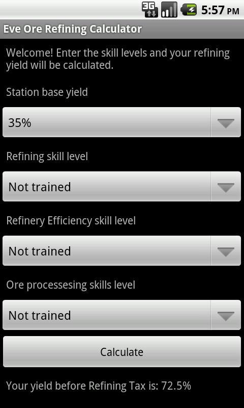 Eve Ore Refining Yield C...截图2