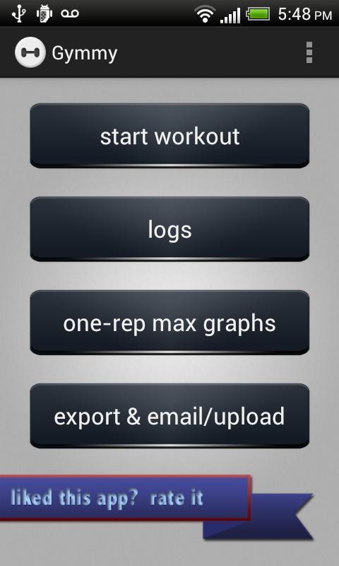 Gymmy Workout Log LITE截图1