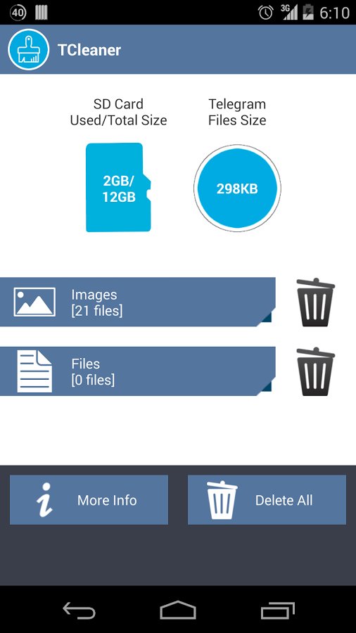 TCleaner for Telegram截图5