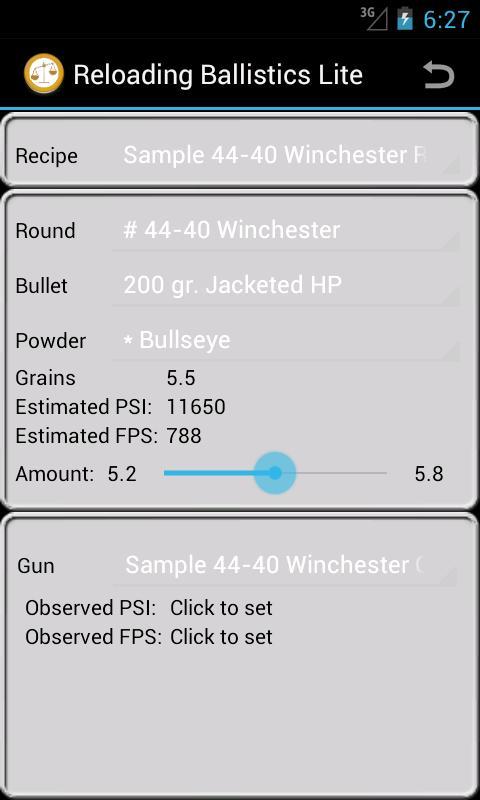 44-40 Winchester Ballistics截图1