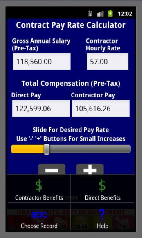 Contract Pay Rate Calculator截图2