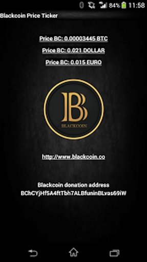 Blackcoin(BC) price ticker截图1