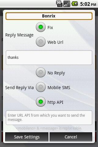 Bonrix Longcode AutoReply SMS截图2