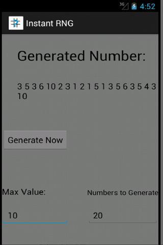 Instant RandomNumber Gen...截图1