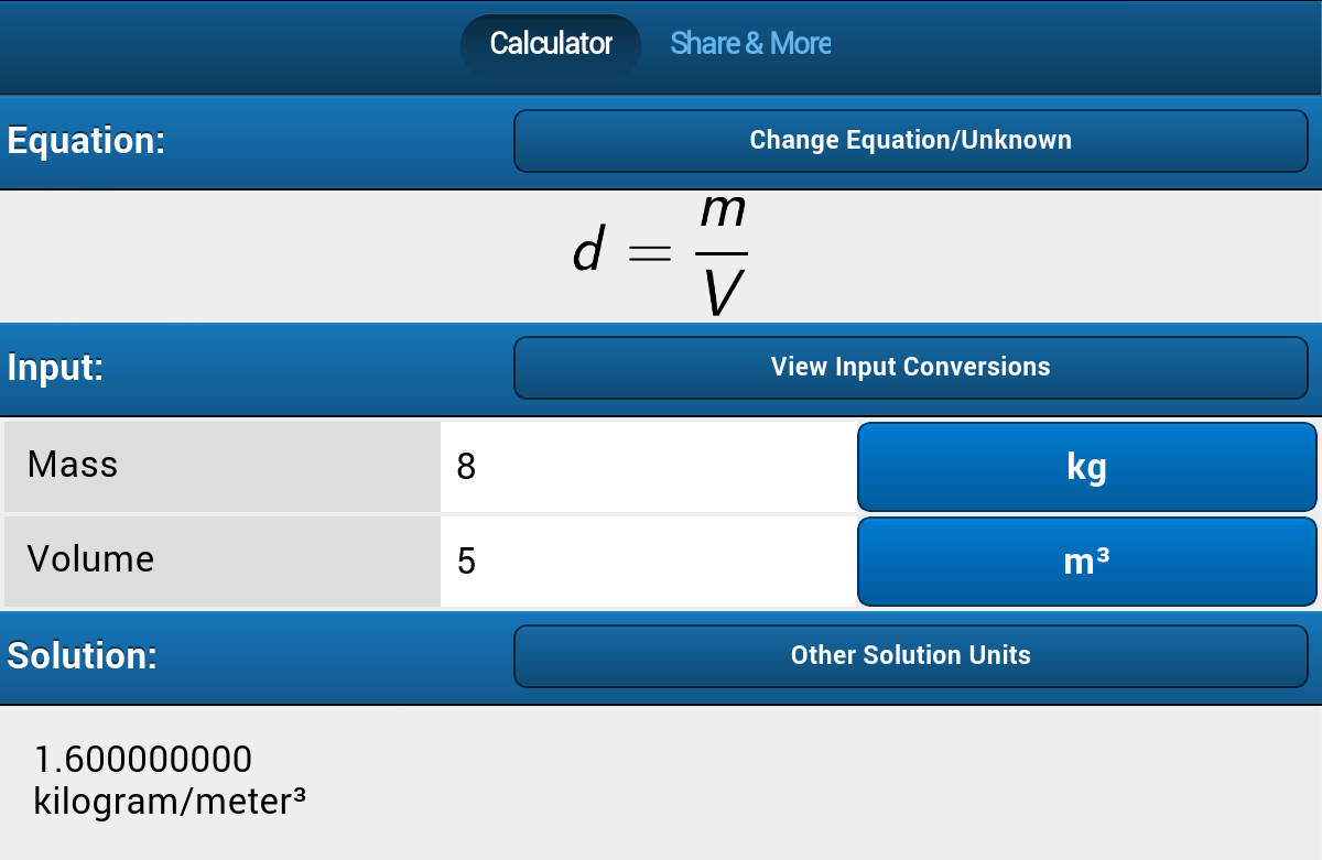 Density Equation Calculator截图4