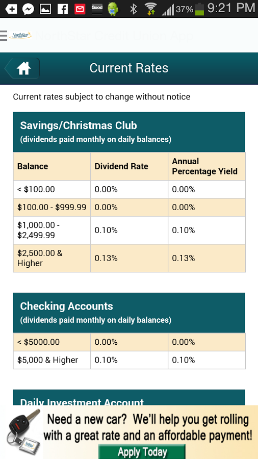 NorthStar Credit Union A...截图1