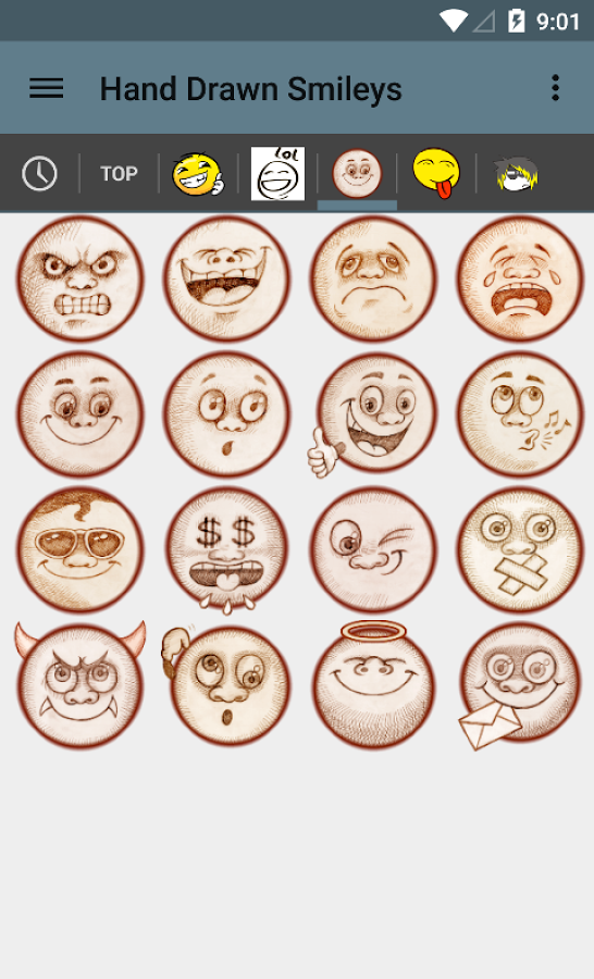 Hand Drawn Smileys for chat截图5