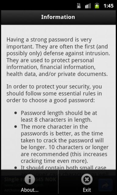 Password strength截图1