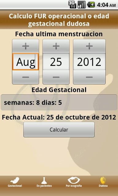 Calculador Obstetrico截图4