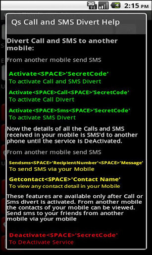 Qs Call &amp; SMS Divert Lite截图4