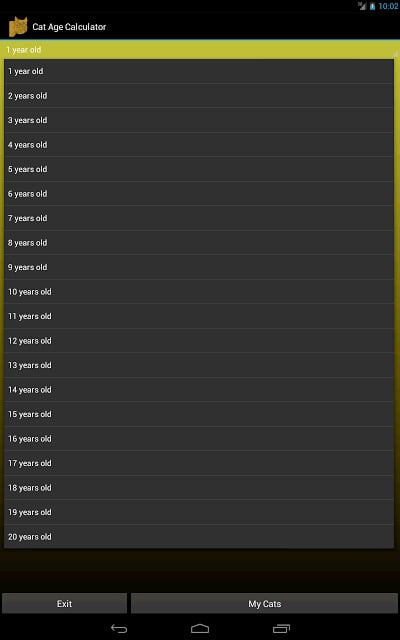 Cat Age Calculator截图4