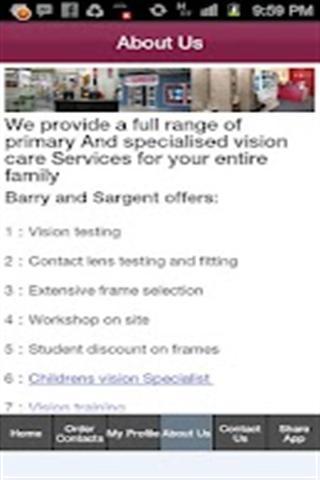 Barry and Sargent Optometrists截图2