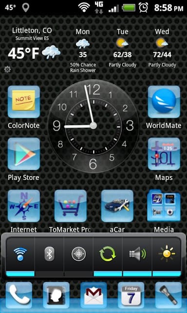 LC Aqua Theme For GO Launcher EX截图10