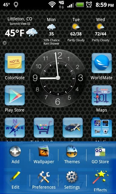 LC Aqua Theme For GO Launcher EX截图5