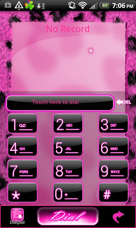 Pink Leopard Theme for GO Contacts截图3