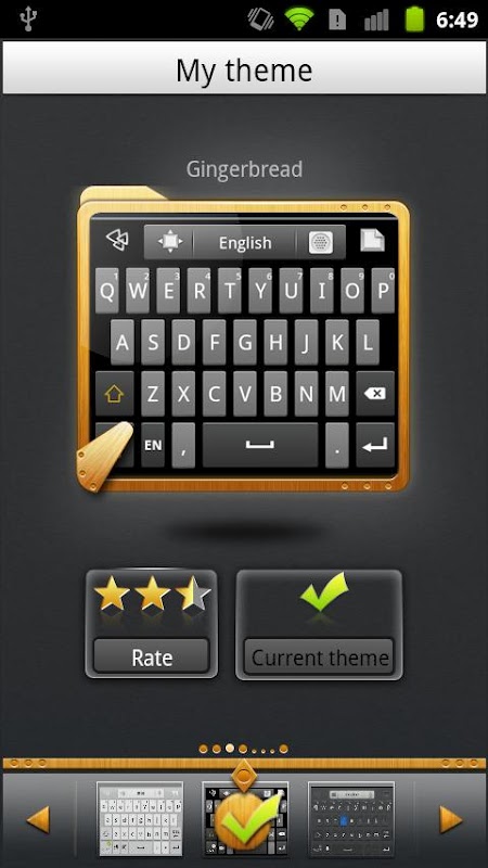 GO Keyboard Gingerbread Theme截图6