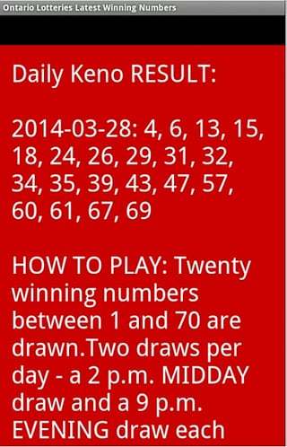 Ontario Lottery Results截图1