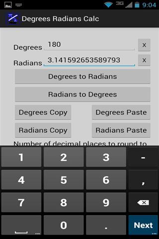 Degrees Radians Calc截图2