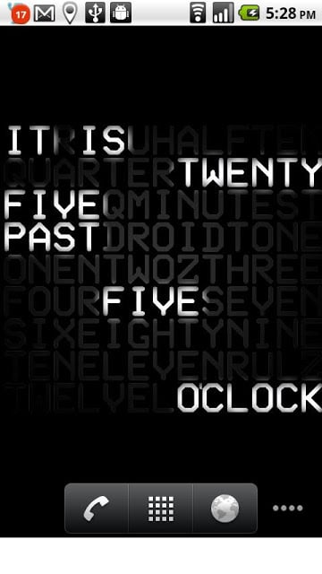 Word Clock Live Wallpaper截图1