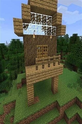 大厦的Minecraft壁纸截图2