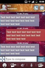 GO SMS PRO Theme Galaxy 临主题星系截图2