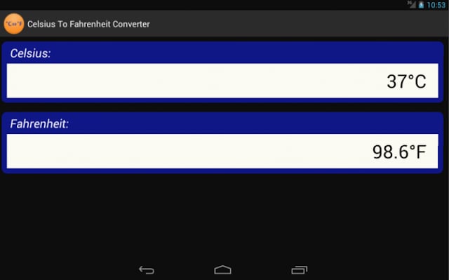 Celsius to Fahrenheit Converter截图5