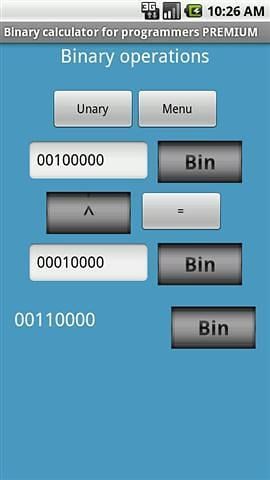 位二进制计算器 Bitwise binary calculator FREE截图1