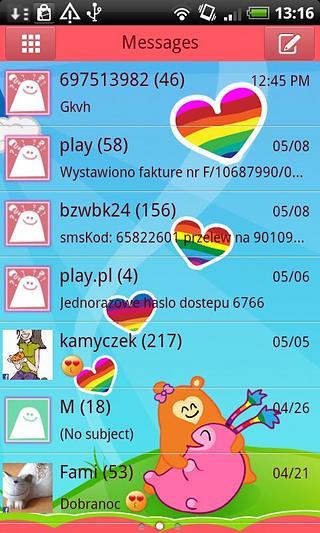 彩虹主题免费短信 GO SMS Rainbow Theme Free截图2