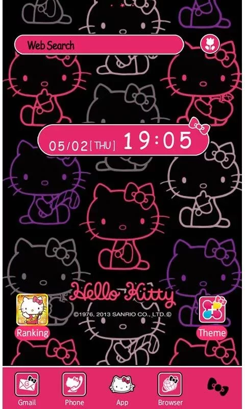 Hello Kitty Pink&Black [+]HOME截图2