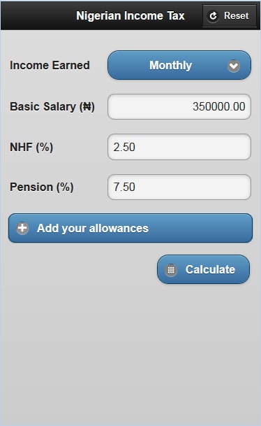 Nigeria Tax Calculator截图3