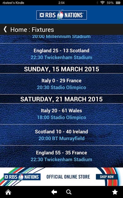 RBS 6 Nations Championship App截图7