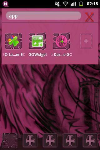 GO Launcher EX Theme Pink Emo截图5