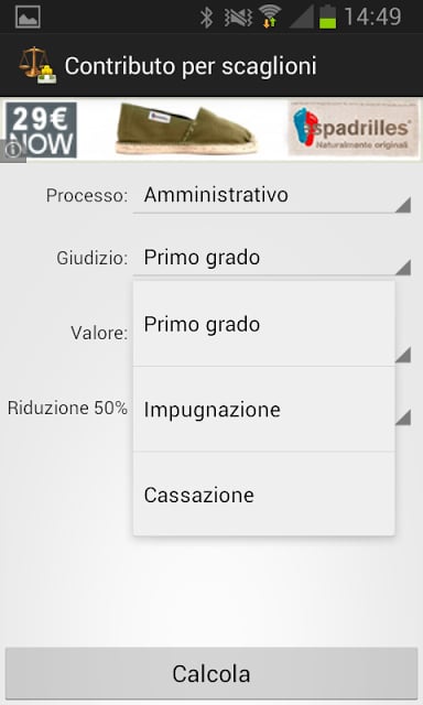 Calcolo Contributo Unificato截图2